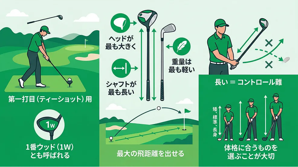 初心者】おすすめのドライバー、選び方、簡単な打ち方、飛距離目安を紹介